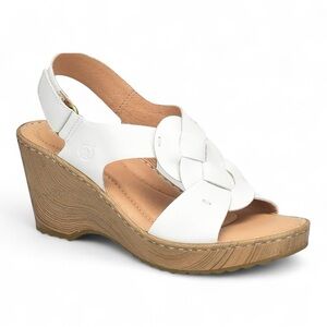 BORN Women's Nina Slingback Sandal, White, Size Womens 10M NEW